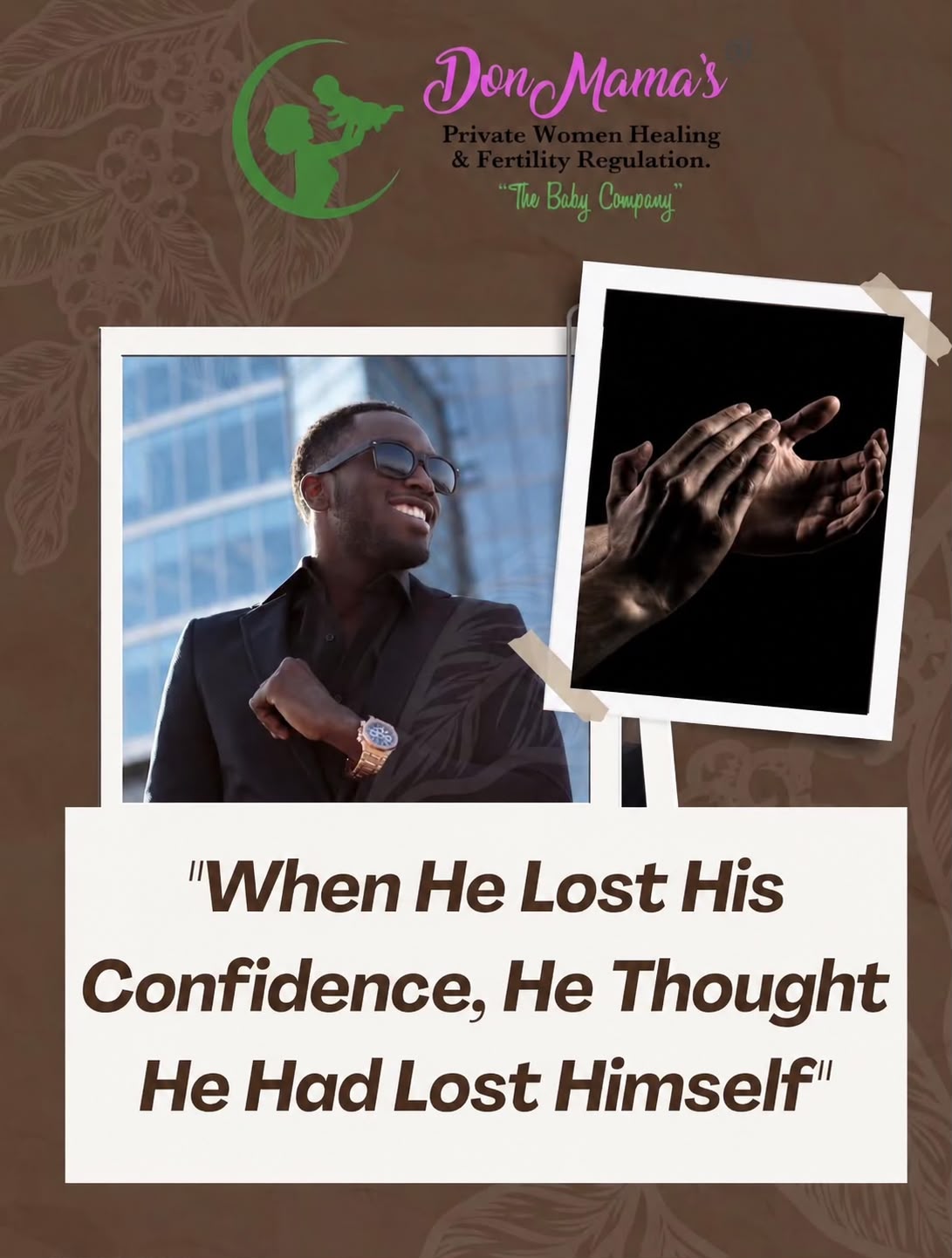 DonMama Seba promotional graphic about renewed confidence