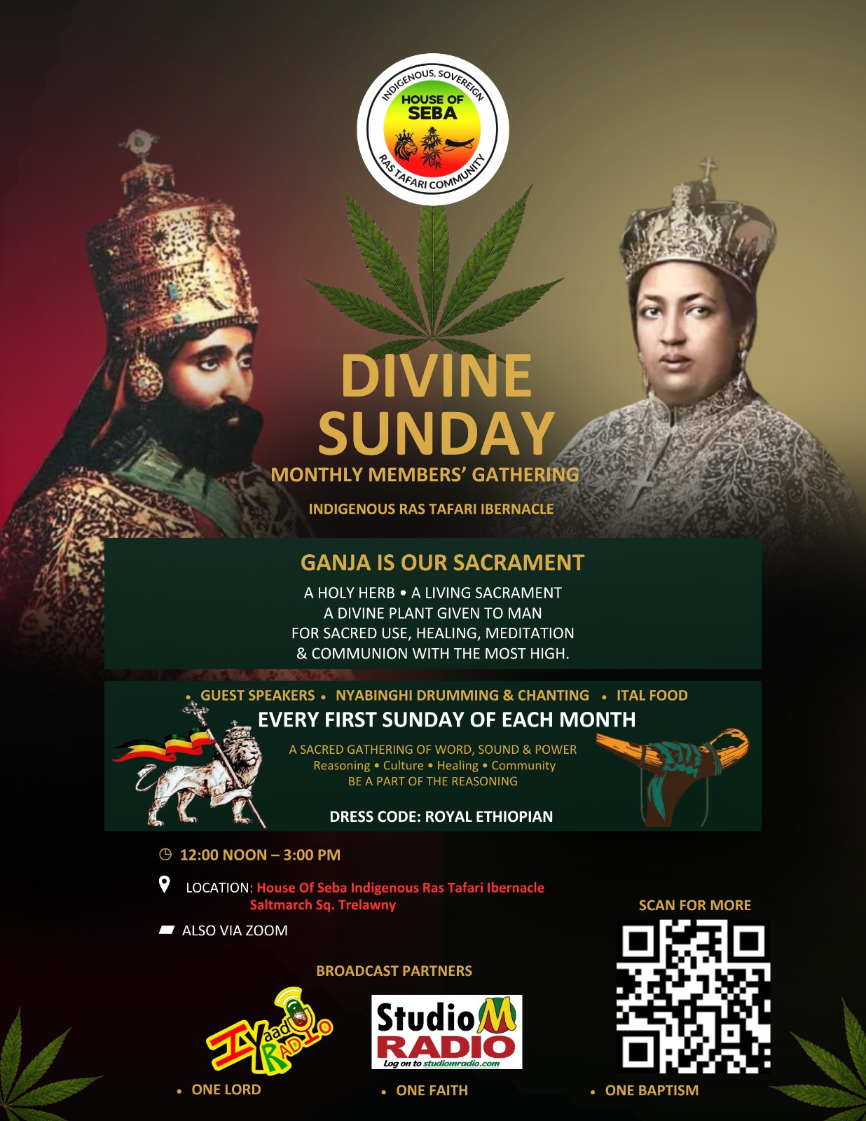 House of SEBA Divine Sunday event poster